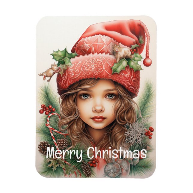 Magnet Flexible Fille de Noël Custom 3 de 25 (Vertical)