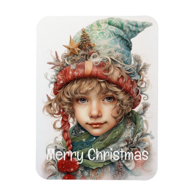 Magnet Flexible Fille de Noël Custom 7 de 25 (Vertical)