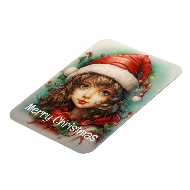 Magnet Flexible Fille de Noël personnalisée 1 sur 25 (Côté Gauche)
