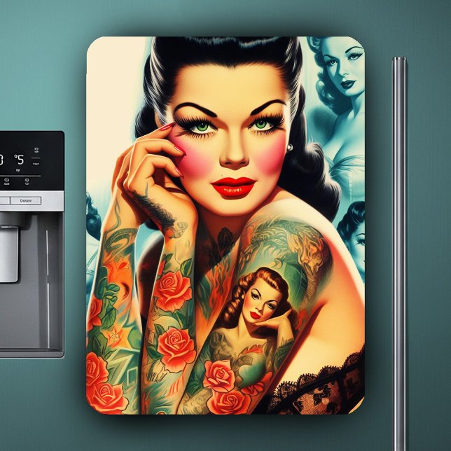 Magnet Flexible Fille de tatouage Old School (Créateur téléchargé)