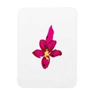 Magnet Flexible Fille Design, Or Léger, Rouge Purplish