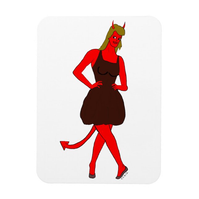 Magnet Flexible fille diable (Vertical)