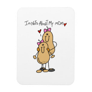 Magnet Flexible Fille - Folle de ma mère T-shirts et Cadeaux
