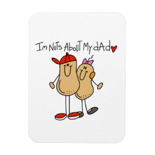Magnet Flexible Fille - Fou de mon père T-shirts et Cadeaux