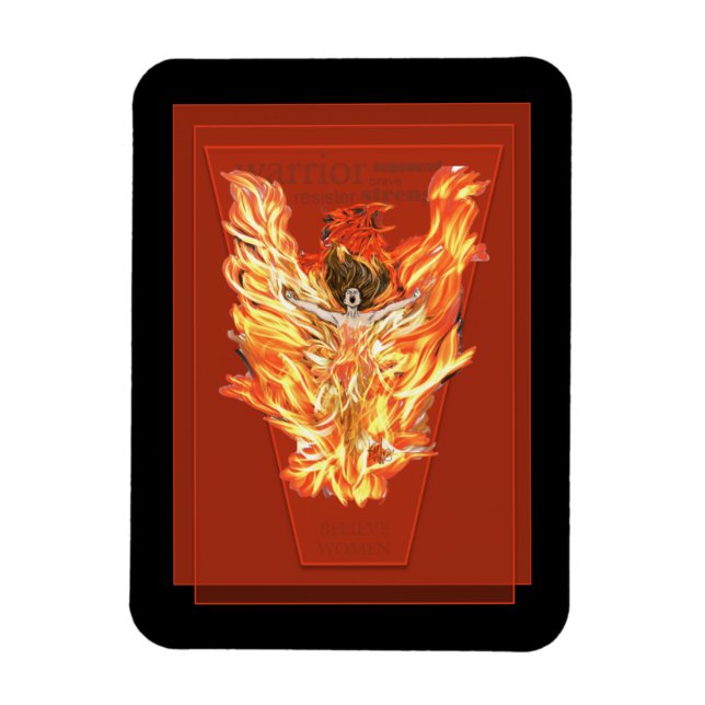 Magnet Flexible Fille sur aimant de feu (Vertical)