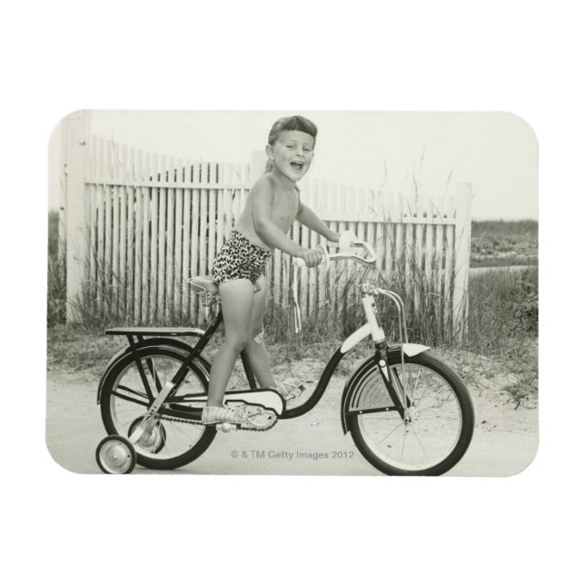 Magnet Flexible Fille vélo équitation (Horizontal)
