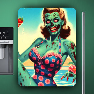 Magnet Flexible Fille zombie de plage vintage pin-up