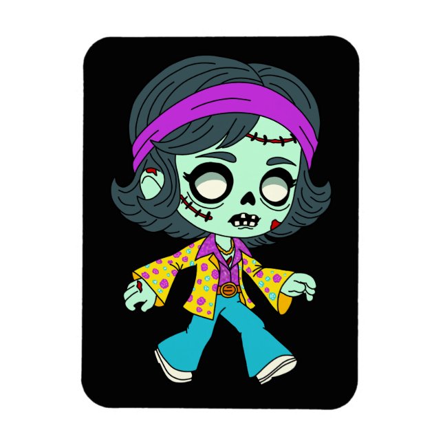 Magnet Flexible Fille zombie des années 1970 (Vertical)