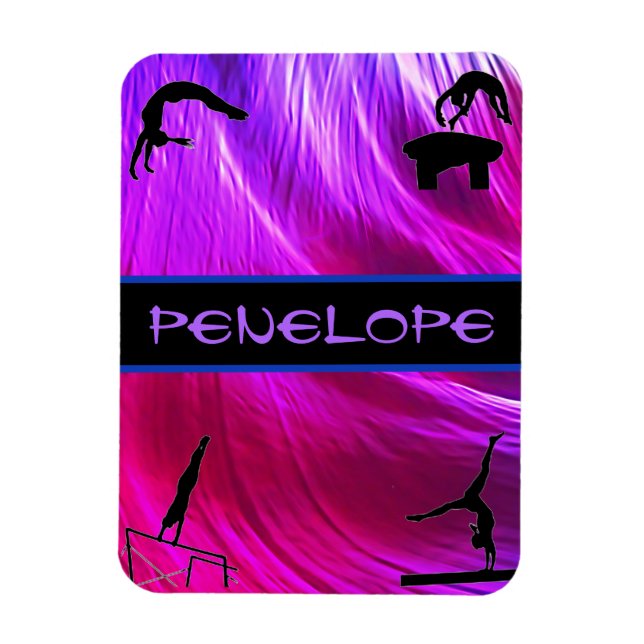 Magnet Flexible Filles Gymnastique Événements Abstraits (Vertical)