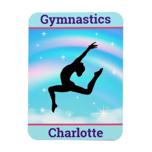 Magnet Flexible Filles Gymnastique Leap Arc-en-ciel nuages