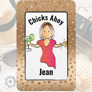 Magnet Flexible Filles Voyage Chicks Ahoy drôle pour sa porte de c