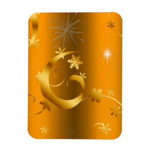 Magnet Flexible Fils d'or et étoiles Noël