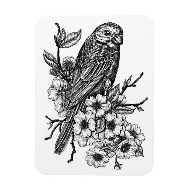 Magnet Flexible Finition sur branche cerise (Vertical)