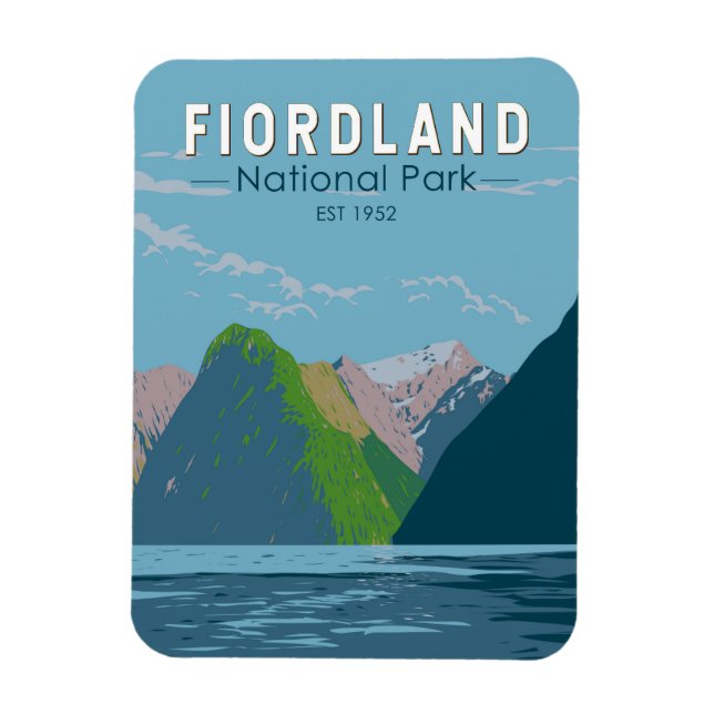 Magnet Flexible Fiordland National Park Nouvelle-Zélande Travel Ar (Vertical)