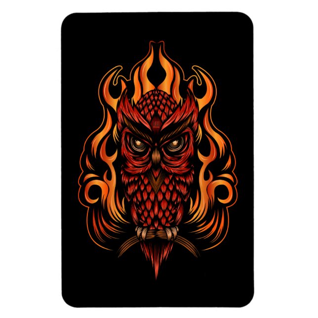 Magnet Flexible Fire owl (Vertical)