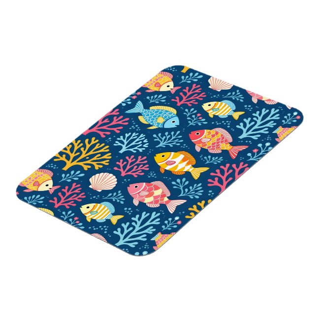 Magnet Flexible Fish and coral nautical blue (Côté Gauche)