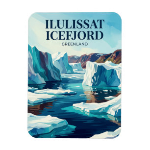 Magnet Flexible Fjord d'Ilulissat, Ilulissat, Groenland Groenland