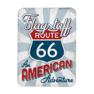 Magnet Flexible Flagstaff Route 66 Amérique Vintage Arizona
