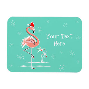 Magnet Flexible Flamant rose de Noël Aimant de texte flexible