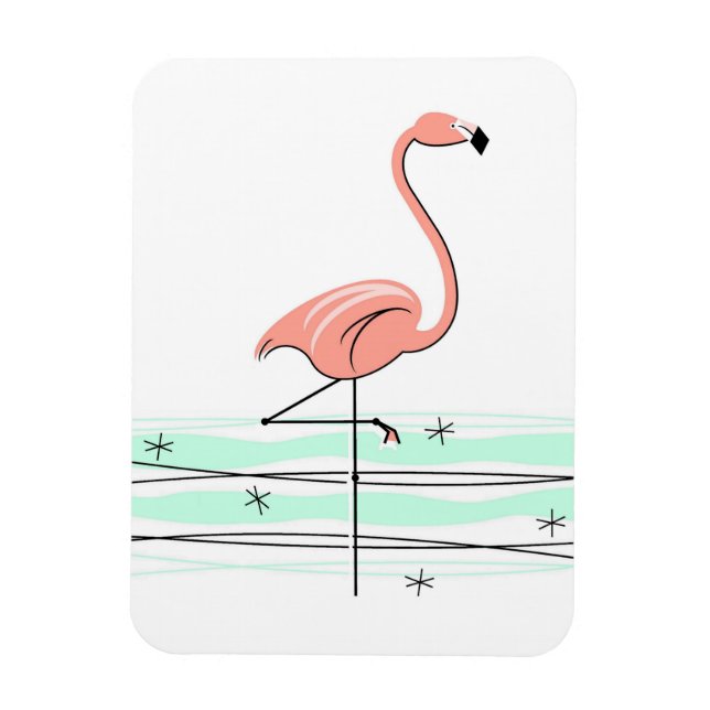Magnet Flexible Flamant rose Ocean magnétique flexible (Vertical)