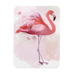 Magnet Flexible Flamant rose pelucheux