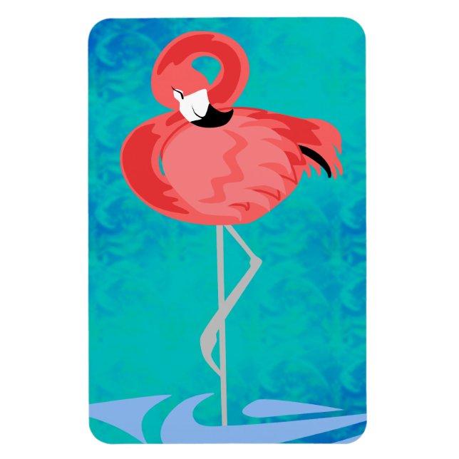 Magnet Flexible Flamant rose rose (Vertical)