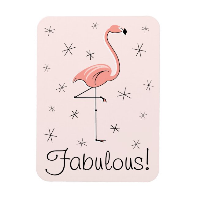 Magnet Flexible Flamant rose rose Fabrique aimant flexible (Vertical)