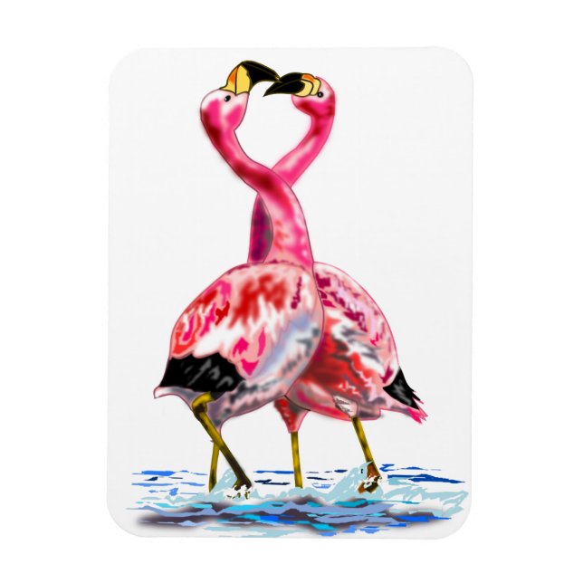 Magnet Flexible Flamants roses roses (Vertical)