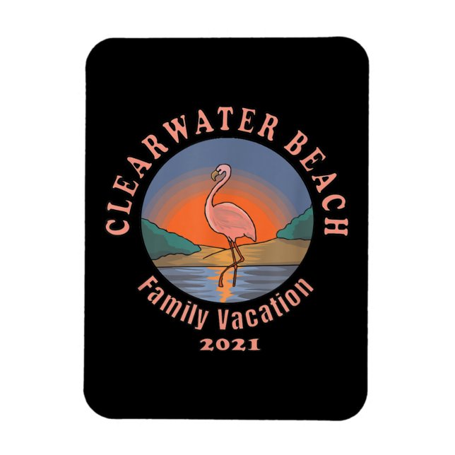Magnet Flexible Flamingo | Clearwater Beach Flamingo Vacation 2021 (Vertical)