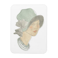 Flapper Fashion Sketch - Femme avec Casquette