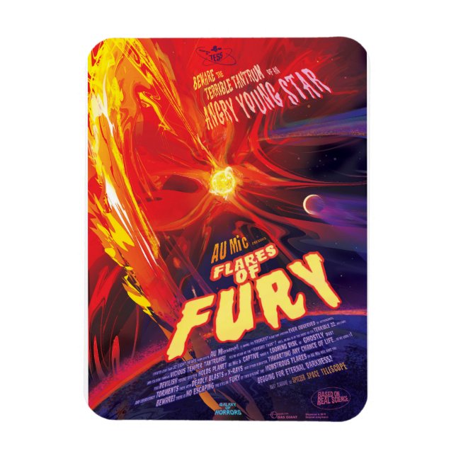 Magnet Flexible Flares Of Fury Poster, Au Microscopii. (Vertical)