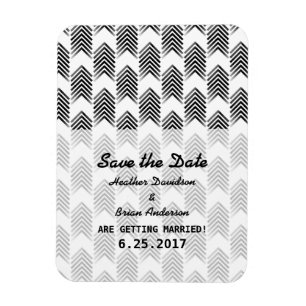 Magnet Flexible Flèches tribales noires Enregistrer la date Flexi 