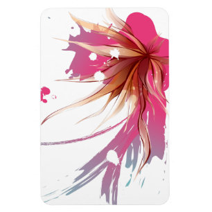 Magnet Flexible Fleur Abstraite d'Hibiscus