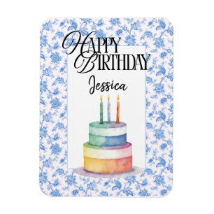 Magnet Flexible Fleur Bleue Anniversaire Chrétien