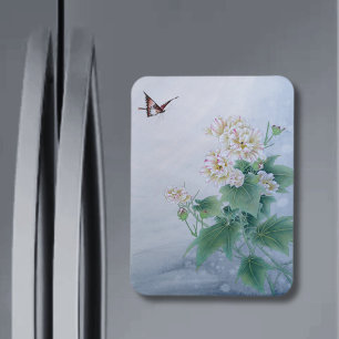 Magnet Flexible Fleur chinoise avec papillon