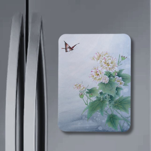 Magnet Flexible Fleur chinoise avec papillon (Créateur téléchargé)