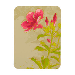 Magnet Flexible Fleur d'Allamanda sur l'arrière - plan modifié l
