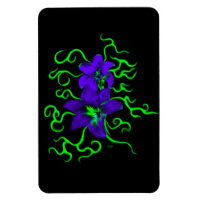 fleur de lys violet sur noir