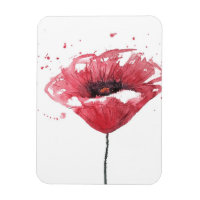 Fleur de pavot, aquarelle