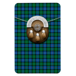 Magnet Flexible Fleur de tartan et d'escarcelle de l'Ecosse