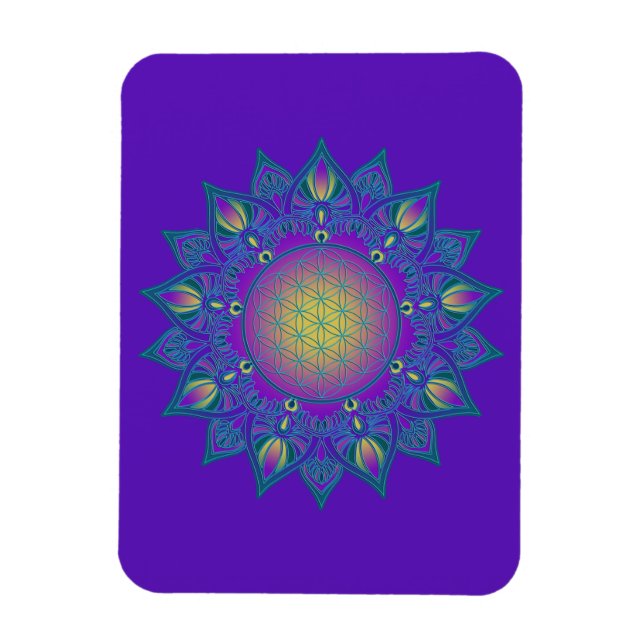 Magnet Flexible Fleur De Vie - Mandala Indien 3 (Vertical)