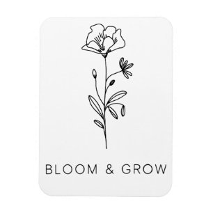 Magnet Flexible Fleur Florale - Silhouette Nature Élégante