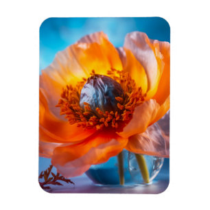 Magnet Flexible Fleur orange
