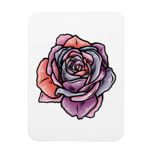 Magnet Flexible Fleur Rose coloré