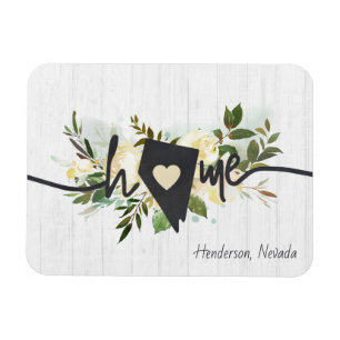 Magnet Flexible Fleur rustique personnalisée de la ville natale du