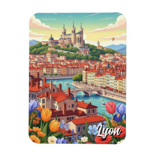 Magnet Flexible Fleurs à Lyon France Basilique Voyage