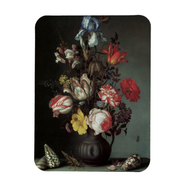 Magnet Flexible Fleurs Baroques Anciennes par Balthasar van der As (Vertical)