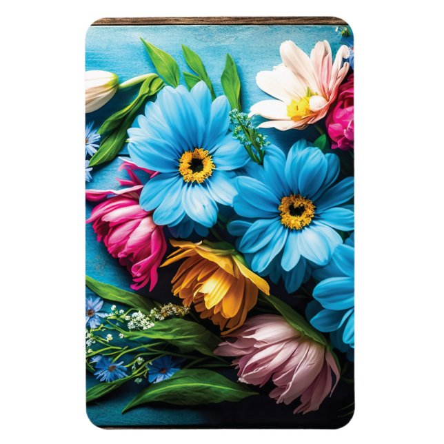 Magnet Flexible Fleurs colorées (Vertical)