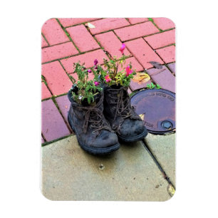 Magnet Flexible Fleurs dans les vieilles bottes