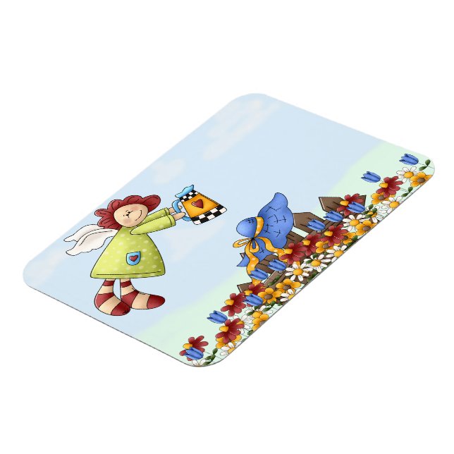 Magnet Flexible Fleurs d'arrosage Angel de campagne mignonne (Côté Gauche)